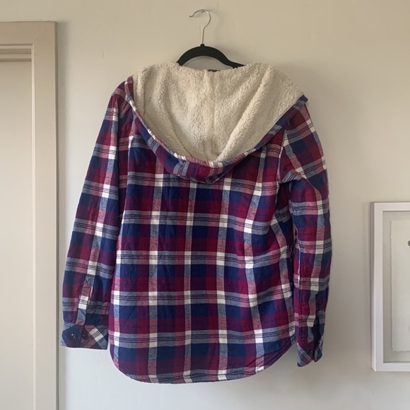 Costco Hooded Sherpa Flannel 